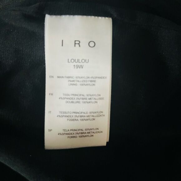 IRO  Paris LouLou Sequin Long Sleeve V-neck Mini Dress in Black & Silver Size 40 - Picture 14 of 14